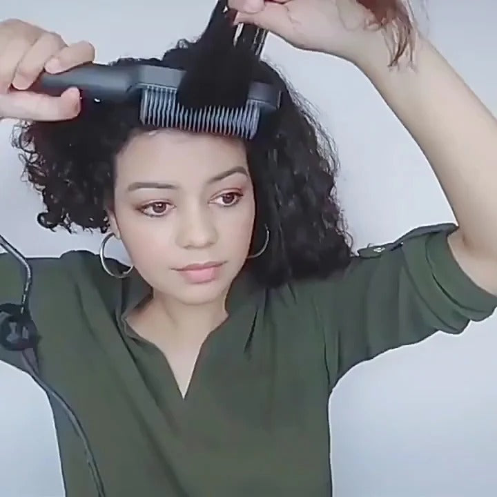 2in 1 Electric Hair Straightener Brush & Comb